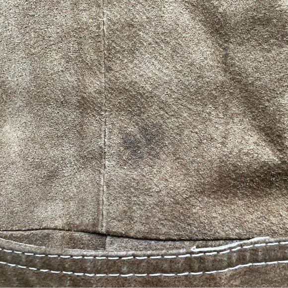 Vintage Belted Suede Trench - Picture 6 of 9